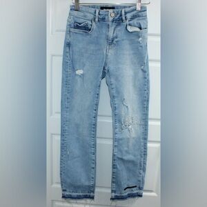 DESIGUAL - CHRISTIAN LACROIX Women's Light Blue Distressed And Embellished Jeans